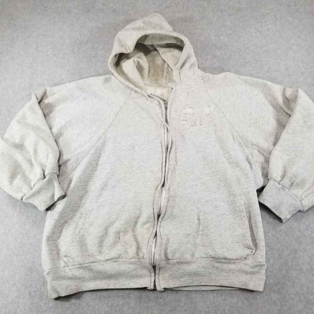 VTG Big Yank Hoodie Mens XL Gray Thermal Made in Romania Distressed Thrashed